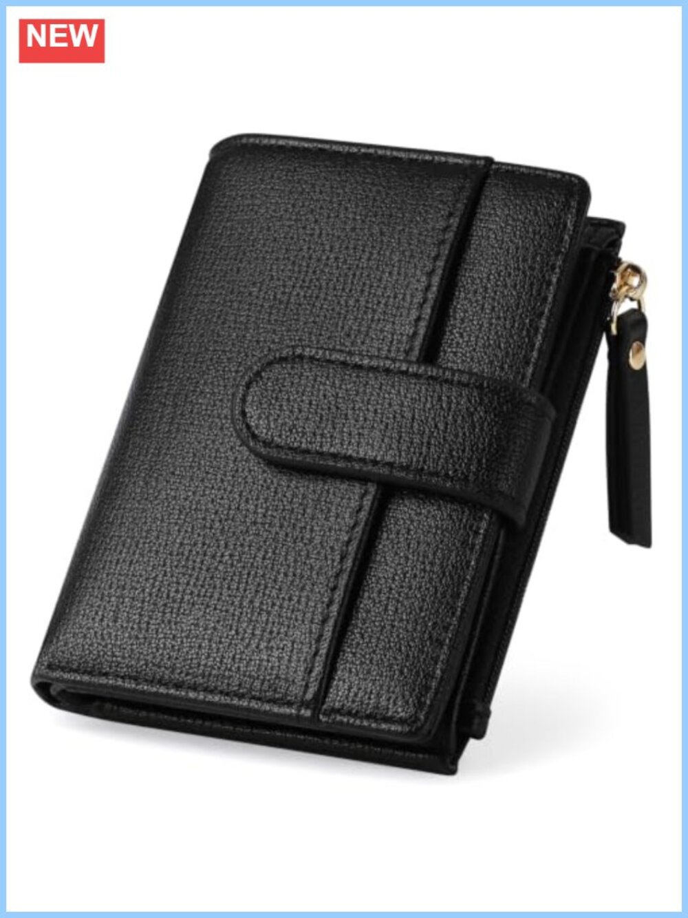 Small RFID Blocking Wallet for Women with 7 Card Slots, Faux Leather Bifold